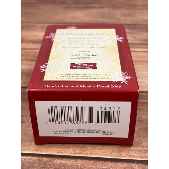 2005 HALLMARK KEEPSAKE ORNAMENT QXG4312 A PUTTER FOR SANTA GOLFING - Picture 4 of 10